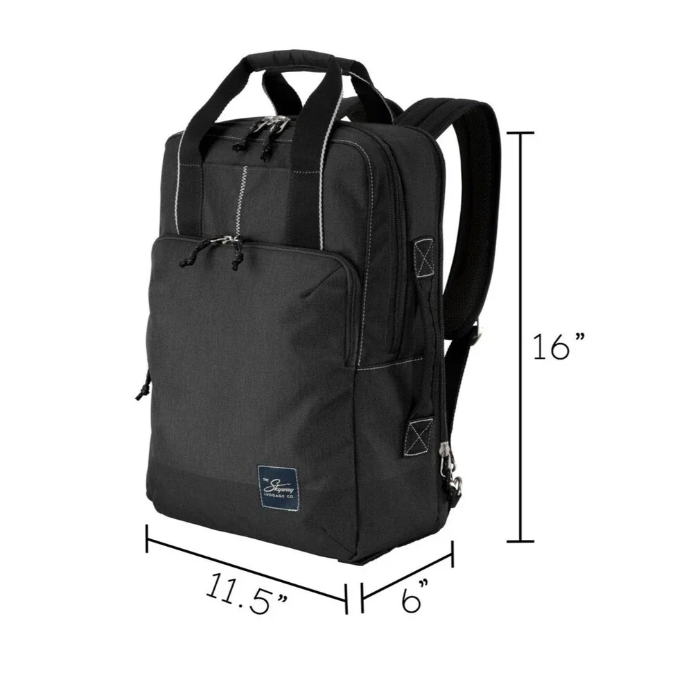 Skyway 🏖️Luggage Rainier Deluxe Backpack, rPET Travel Laptop Bag Carry On Bag
